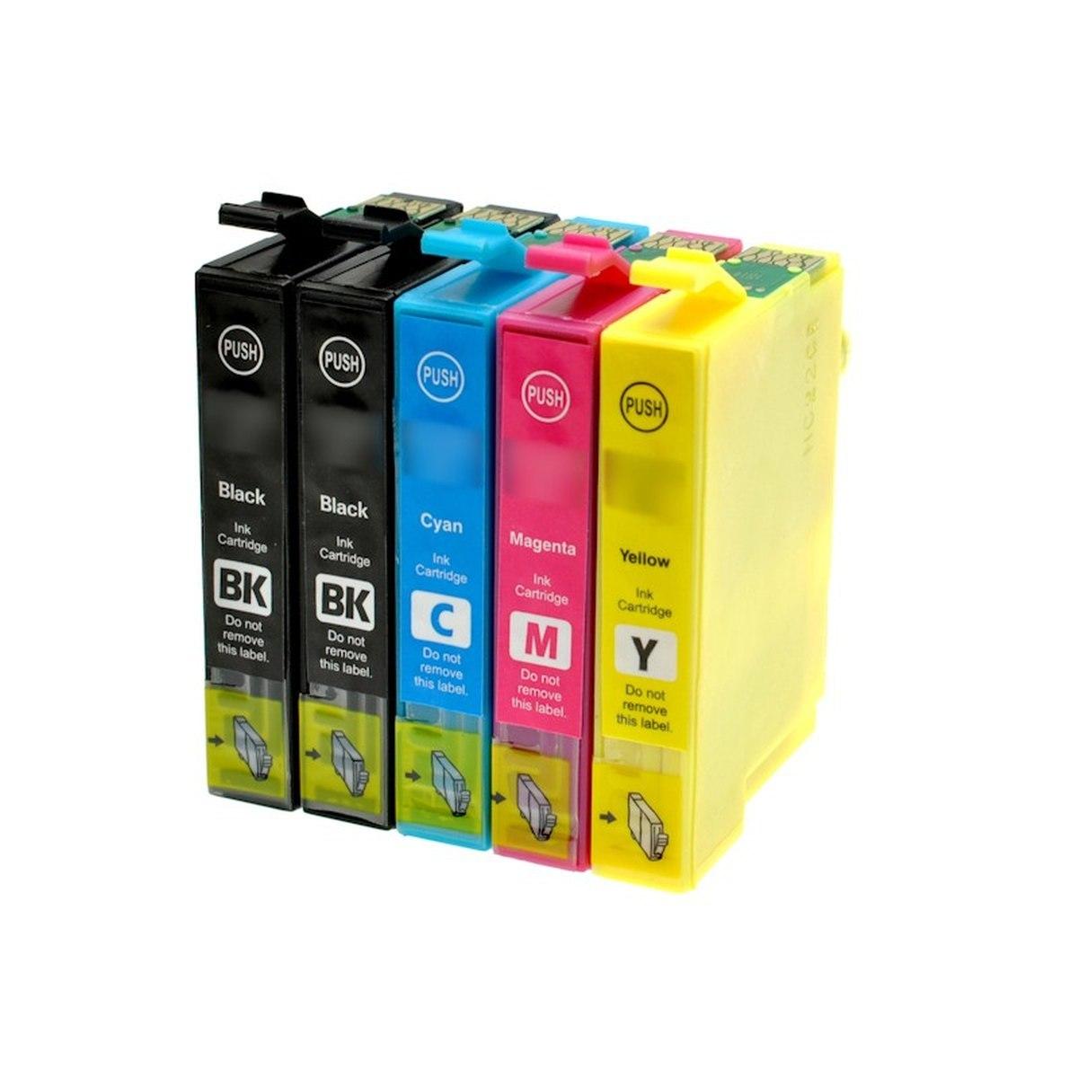 KIT 5 CARTUCCE COMPATIBILI EPSON 2x T1291, 1x T1292 - T1293 - T1294