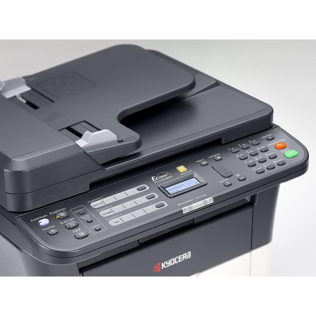 Kyocera Ecosys FS-1325MFP Stampante Laser Multifunzione Bianco e Nero: Stampa, Copia, Scansione, Fax. 25 pagine al minuto Printer 4-in-1 con FAX+DUPLEX Printing
