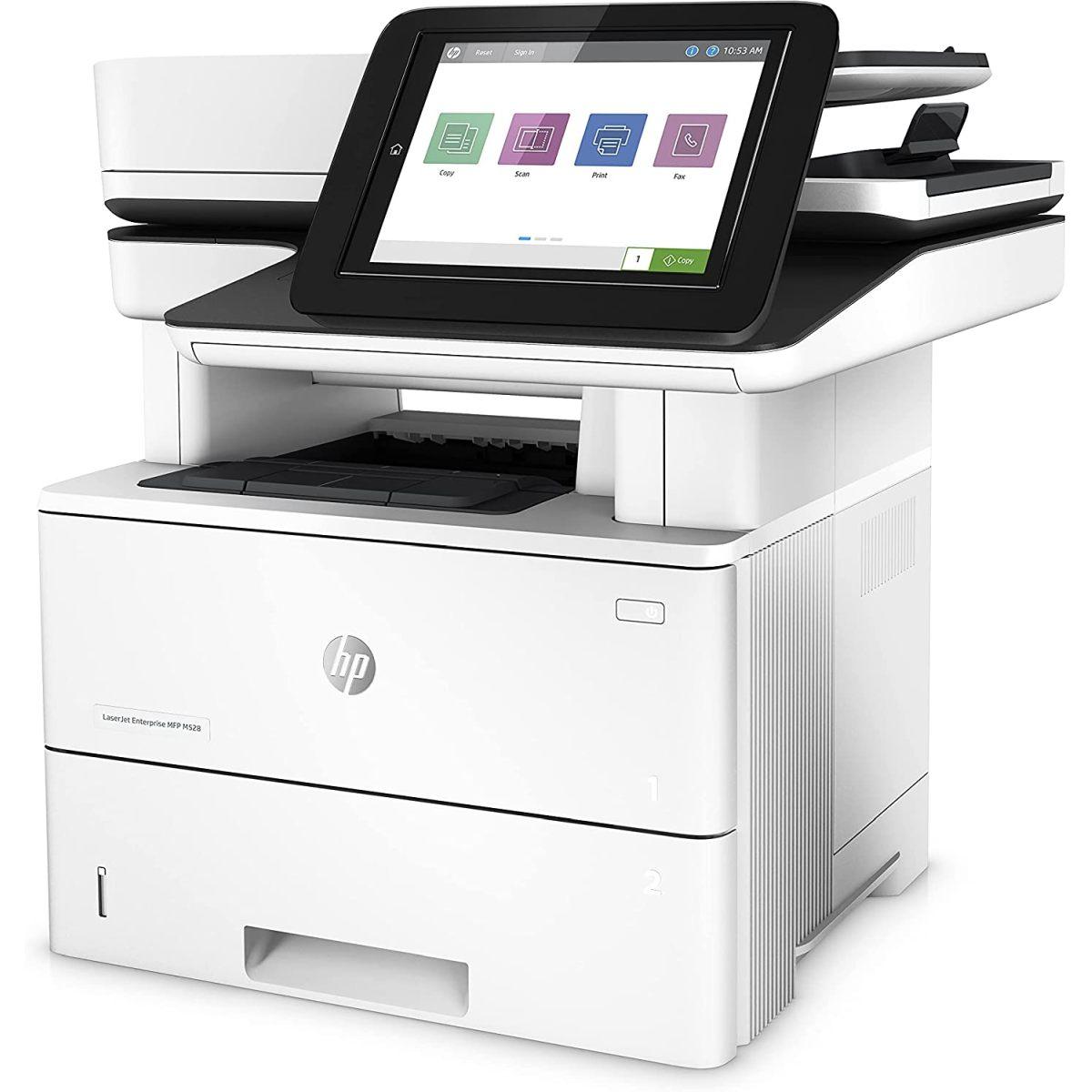 HP LaserJet Enterprise M528dn 1PV64A, Stampante Multifunzione A4, Stampa Fronte e Retro Automatica in b/n, 43 ppm, USB, Gigabit Ethernet, Fax Opzionale, HP Smart, Schermo Touch da