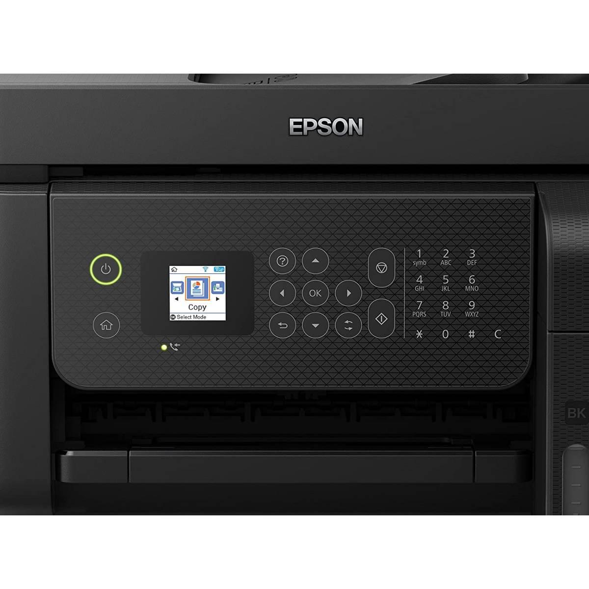 Epson EcoTank ET-4800 stampante Multifunzione A4 (stampa, copia, scansione, fax) ADF, display LDC 3.7cm, USB, Wi-Fi, Wi-Fi Direct, Ethernet, Epson Smart Panel, AirPrint, serbatoi f