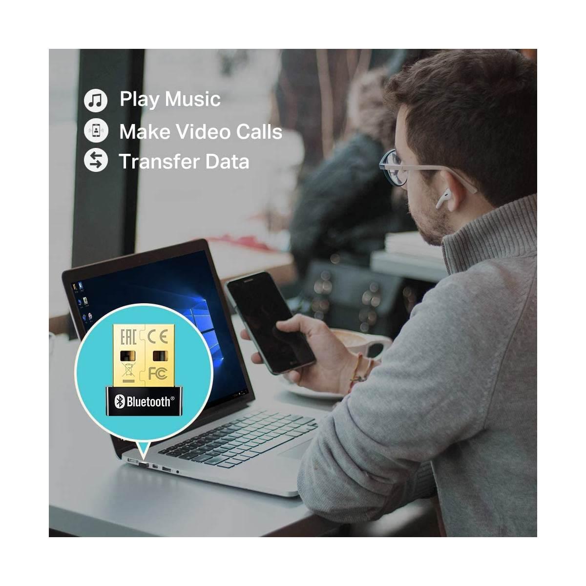 TP-Link UB400 Adattatore Bluetooth USB 2.0 Dongle Bluetooth 4.0 Wireless, Portata 10 m, Compatibile con Windows 10 / 8.1 / 8 / 7 / XP Bluetooth USB 4.0