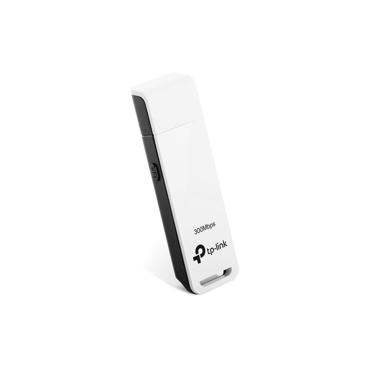 TP-Link TL-WN821N Adattatore USB Scheda di Rete, Wireless 300Mbps, 2.4GHz, 2 Antenne Interne, USB 2.0, Pulsante WPS N300 Single